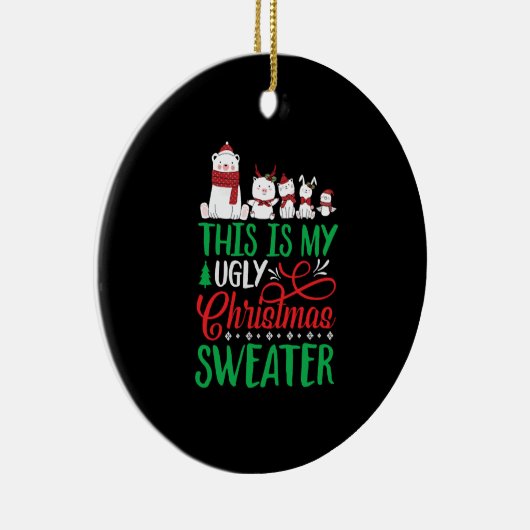 Ugly Christmas Keramik Ornament (Rechts)