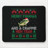 Ugly Christmas Merry Fishmas And A Crape New Year  Mousepad (Vorne)