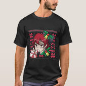 Ugly Christmas Otaku Ahegao Ecchi Etchi Lewd Henta T-Shirt (Vorderseite)