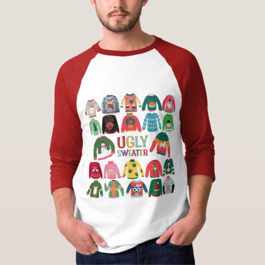 Ugly Christmas Party Raglan T-Shirt (Vorderseite)
