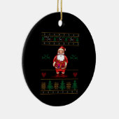 Ugly Christmas Santa Keramik Ornament (Rechts)