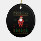 Ugly Christmas Santa Keramik Ornament (Links)