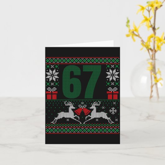 Ugly Christmas Sweater 67 Design  Karte (Gelbe Blume)
