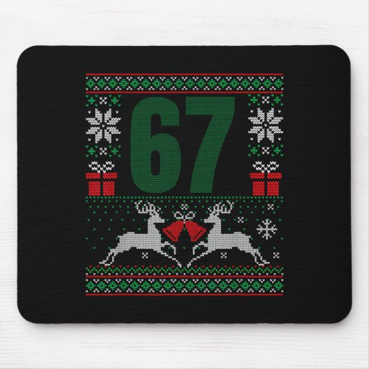 Ugly Christmas Sweater 67 Design Mousepad (Vorne)