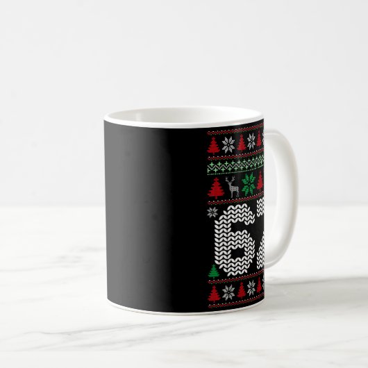 Ugly Christmas Sweater 67 Six Seven 6 7 Meme Funny Kaffeetasse (VorderseiteRechts)
