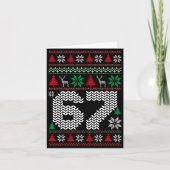Ugly Christmas Sweater 67 Six Seven 6 7 Meme Funny Karte (Vorderseite)