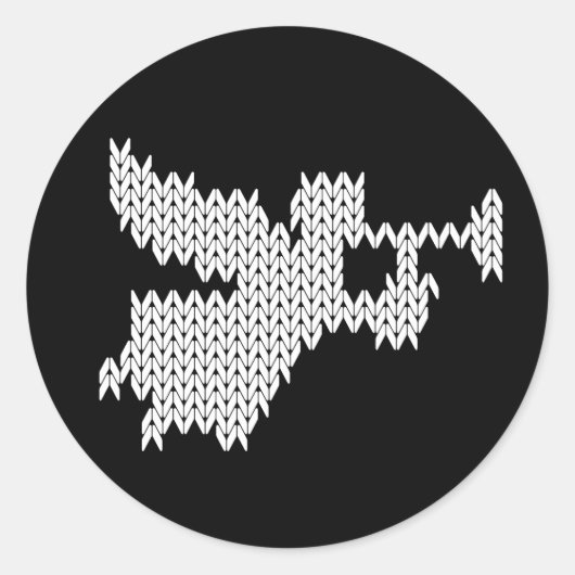 Ugly Christmas Sweater Angel Trumpet Religious Runder Aufkleber (Vorderseite)