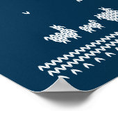 Ugly Christmas Sweater Blue Religious Christlich Poster (Ecke)