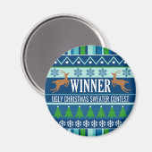 Ugly Christmas Sweater Contest Gewinner Neuheit Magnet (Vorderseite/Rückseite)