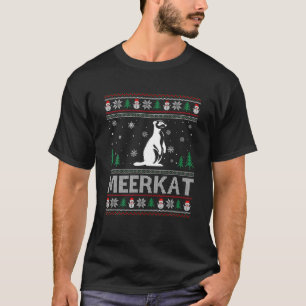 Ugly Christmas Sweater Design Funny Meerkat Ugly X T-Shirt