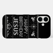 Ugly Christmas Sweater Design Happy Birthday Jesus Case-Mate iPhone Hülle (Rückseite (Horizontal))
