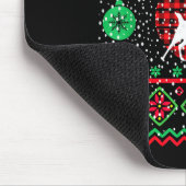 Ugly Christmas Sweater Design Plaid Reindeer  Mousepad (Ecke)