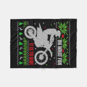 Ugly Christmas Sweater Dirt Bike Motorcycle Motocr Fleecedecke (Vorderseite (Horizontal))