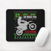 Ugly Christmas Sweater Dirt Bike Motorcycle Motocr Mousepad (Mit Mouse)
