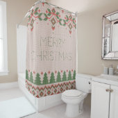 Ugly Christmas Sweater Duschvorhang (Beispiel)