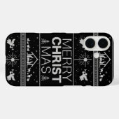 Ugly Christmas Sweater Elegante Schwarz - Christli Case-Mate iPhone Hülle (Rückseite (Horizontal))