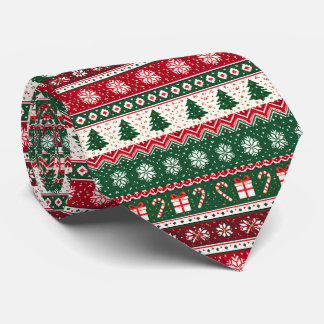 Ugly Christmas Sweater Fair Isle  Krawatte