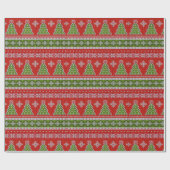 Ugly Christmas Sweater | Faires Papier zum Umschla Geschenkpapier (Flach)