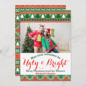 Ugly Christmas Sweater Feiertagskarte (Vorne/Hinten)