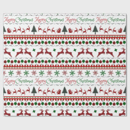 Ugly Christmas Sweater Frohe Weihnachten Geschenkpapier