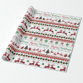 Ugly Christmas Sweater Frohe Weihnachten Geschenkpapier (Ungerollt)