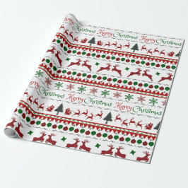 Ugly Christmas Sweater Frohe Weihnachten Geschenkpapier