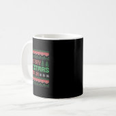 Ugly Christmas Sweater Funny Merry Christmas Bruh Kaffeetasse (Vorderseite Links)