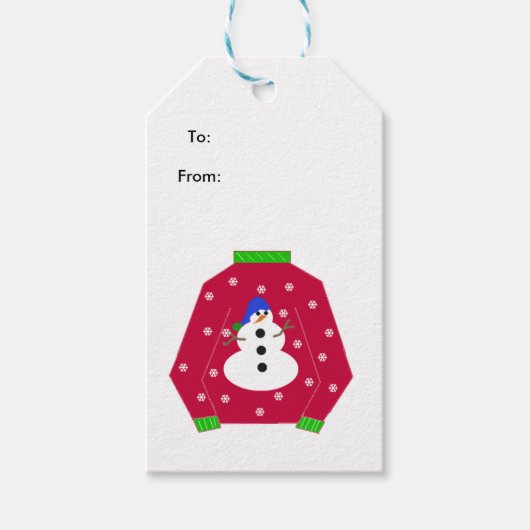 Ugly Christmas Sweater Geschenkanhänger (Vorderseite)