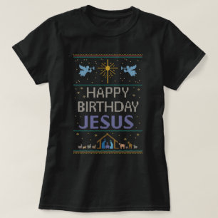 Ugly Christmas Sweater Glückwunsch zum Geburtstag T-Shirt