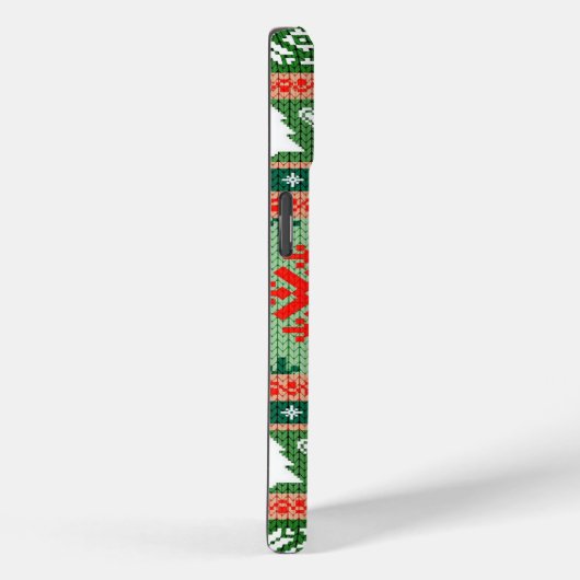 Ugly Christmas Sweater | grün und rot Case-Mate iPhone Hülle (Rückseite / Rechts)