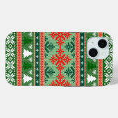 Ugly Christmas Sweater | grün und rot Case-Mate iPhone Hülle (Rückseite (Horizontal))