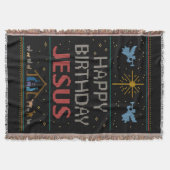 Ugly Christmas Sweater - Happy Birthday Jesus Decke (Vorderseite)