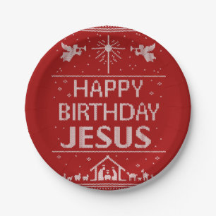 Ugly Christmas Sweater - Happy Birthday Jesus Pappteller