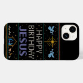 Ugly Christmas Sweater - Happy Birthday Jesus Purp Case-Mate iPhone Hülle (Rückseite (Horizontal))