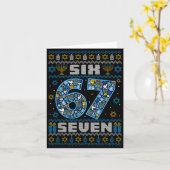 Ugly Christmas Sweater Happy Hanukkah Chanukkah Si Karte (Gelbe Blume)