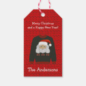 Ugly Christmas Sweater | HO HO HO Santa Claus Geschenkanhänger (Vorderseite)