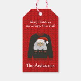 Ugly Christmas Sweater | HO HO HO Santa Claus Geschenkanhänger