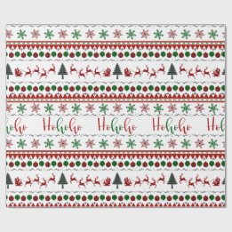 Ugly Christmas Sweater HoHoHo Geschenkpapier