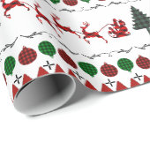 Ugly Christmas Sweater HoHoHo Geschenkpapier (Rolleneckpunkt)