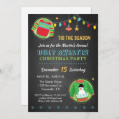 Ugly Christmas Sweater Holiday Party Einladung (Vorne/Hinten)