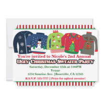 Ugly Christmas Sweater Holiday Party Einladungen