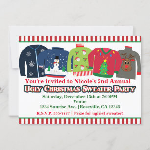 Ugly Christmas Sweater Holiday Party Einladungen