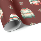 Ugly Christmas Sweater | Holly and Berries Pattern Geschenkpapier (Rolleneckpunkt)