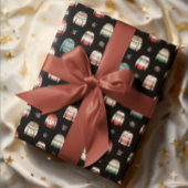 Ugly Christmas Sweater | Holly and Berries Pattern Geschenkpapier