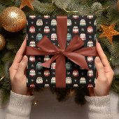 Ugly Christmas Sweater | Holly and Berries Pattern Geschenkpapier