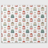 Ugly Christmas Sweater | Holly and Berries Pattern Geschenkpapier (Flach)