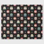 Ugly Christmas Sweater | Holly and Berries Pattern Geschenkpapier (Flach)