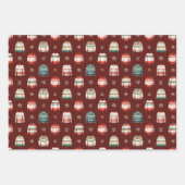 Ugly Christmas Sweater | Holly and Berries Pattern Geschenkpapier Set (Vorderseite)