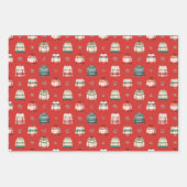 Ugly Christmas Sweater | Holly and Berries Pattern Geschenkpapier Set (Vorderseite)