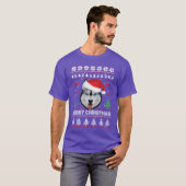 Ugly Christmas Sweater Husky Weihnachten T-Shirt (Vorne ganz)